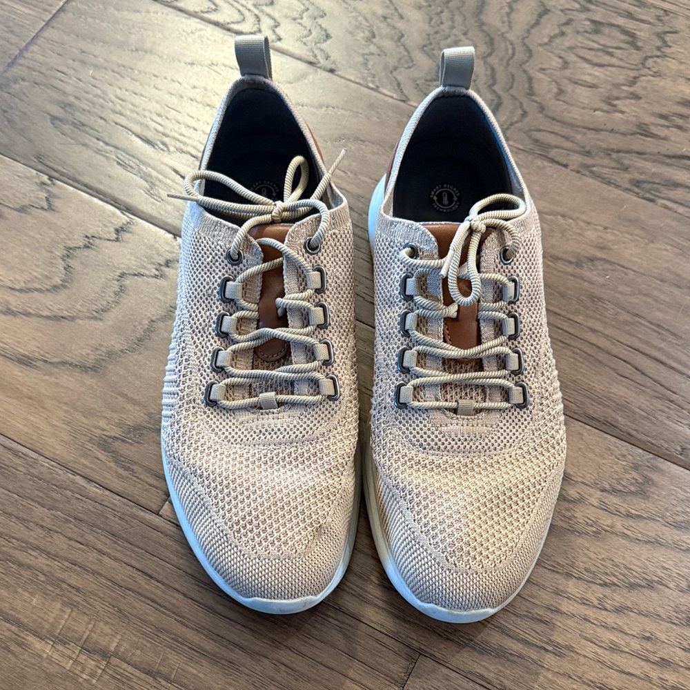 Johnston & Murphy Beige Knit Sneakers